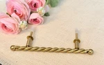 Vintage Drawer Pull Gold Twisted Metal Handle Kitchen Cabinet Dresser Door Knob. Fixed Price $11.40.