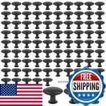 Mlynzxjsy 100 Pack Black Round Cabinet Knobs 1-1/6 Inch Drawer Bulk Set Rus. Fixed Price $62.72.