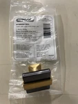 Amerock BP36680BCRBGL, 1-3/4" Rect. Knb, Blk Chrome/brshd Gold (lt. Wear/tear). Fixed Price $8.38.