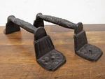Lot 2 New Brown Vtg-style 8.5" Cast Iron Rustic Cabinet Gate Pull Door Handle. Fixed Price $32.95.