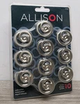 Allison Knobs 10 Pack Satin Nickel Finish Easy Application Hardware Included. Fixed Price $22.00.
