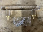 Emtek 86724US4 Modern Bar 4" Center To Cabinet Pull, Satin Brass. Fixed Price $61.59.