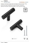 Probrico 50 Pack Single Hole Flat Black Cabinet Knobs Bar Pulls Euro Style. Fixed Price $25.49.