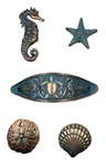 Nautical Cabinet Knobs Drawer Pulls Seahorse Seashell Sand Dollar Starfish Decor. Fixed Price $7.45.