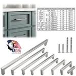 Brushed Nickel Square Kitchen Cabinet Drawer Handles Bar Pulls Stainless Steel. Fixed Price $433.65.