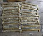 Goldenwarm 20 Pack Cabinet Handles Brushed Brass Pulls 10" Hole Centers. Fixed Price $29.99.