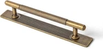 Antique Brass Cabinet Pulls With Backplate - 5.04" Vintage Bar Handles, 2PACK. Fixed Price $49.99.