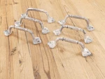 6 Handles Drawer Pulls Cast Iron Cabinet Distressed White Kitchen Bathroom. Fixed Price $24.29.