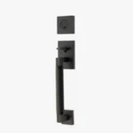 Emtek 4217SQUUS19 Square Black Door Knob Handle 3/4 Backset Hercules Open Box. Fixed Price $160.00.