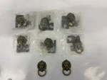 Lot Of 8 Vintage Belwith Brass Lion Head Drawer Cabinet Knobs Pulls. Fixed Price $29.98.