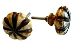 2 Resin Hobby Lobby Decorative Drawer Pulls Knobs Brown Ivory Flower India Euc. Fixed Price $12.71.