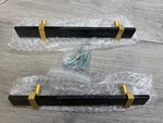 Sietto P-1903-9-SB 9" Center-to-center Cabinet Pull With Black Glass Read. Fixed Price $29.99.