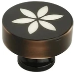 Mascot Hardware Embossed Flower Dark Brown Resin Cabinet Knob PACK-1. Fixed Price $17.76.