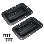 2 Pcs 6.34" Recessed Spring Loaded Handle With Rubber Grip, Surface Mount Che.... Fixed Price $21.30.