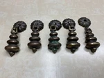 Vtg-kbc(keeler Brass Co) 5 Heavy Duty Furniture Door Knocker Drop Pull Handles. Fixed Price $44.00.
