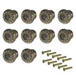 Beauty 10PCS Mini Metal Jewelry Box Knobs, Vintage Flower Shape Bronze. Fixed Price $10.10.
