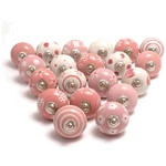 Vintage Ceramic Cabinet Knobs Set - 20 Pink & White. Fixed Price $49.49.