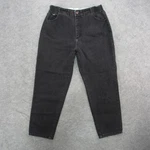 Lee Jeans Womens 16 Petite Black High Rise Tapered Leg Denim Pull On Comfort Fit. Fixed Price $17.99.