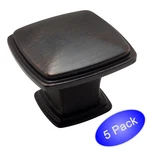 *5 Pack* Cosmas Cabinet Hardware Oil Rubbed Bronze Square Knobs #4391ORB. Fixed Price $10.95.