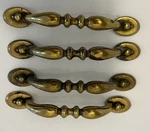 4 Vtg Amerock Drawer Pulls Cabinet Handles Burnished Brass Traditions 1303-1. Fixed Price $16.01.