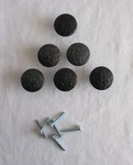 Amerock Knobs Hammered Black Round 1/4" - Cabinet Cupboard Drawer Lot Of 6. Fixed Price $13.95.