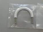 "omnia" # 7666 Semi-circular Pull White Abs Plastic 3/8" Diameter 2-1/2" Centers. Fixed Price $8.85.