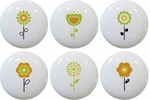 Set 6 Retro Flowers Floral Cabinet Drawer Pull Knob Ceramic. Fixed Price $25.44.