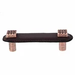 Vicenza Designs K1182 Tiziano Square Leather Pull, 3-INCH, Brown, Antique Copper. Fixed Price $25.20.