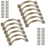 Jiozermi Pcs 5" Rustic Gate Handle, Iron Inch (12 Pieces), Bronze. Fixed Price $14.76.