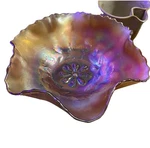 Dugan Glass Cosmos Bowl Variant Pattern Gold Amethyst Carnival Eclectic. Fixed Price $36.77.