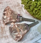 4; Vintage Cabinet 1.338 Pink Knob Glass Drawer Pull Depression Furniture Door. Fixed Price $39.99.