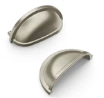 9) Hickory Hardware P3055-SS Williamsburg Cup Pull 3'' Stainless Steel Finish. Fixed Price $45.87.
