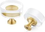 Qogrisun 10-PACK Brass Crystal Cabinet Knobs,glass Gold Drawer KNOBS,1-1. Fixed Price $39.47.