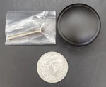 Lot Of 5 Period Brass K344 Solid Matte Black 1-1/4" Cabinet Knob Pulls. Fixed Price $17.50.