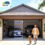 Sliding Garage Door Screen Retractable 2 Car With Track Closure 16 X 7 Ft Black. Fixed Price $106.42.