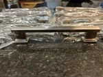 Lot Of 11 Ravinte 5 Inch Center Brushed Nickel Square Cabinet Drawer Door Handle. Fixed Price $15.00.