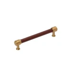 Amerock BP37539BRMLBR Lazzara 6-5/16" C2C Brown Leather Pull-brushed Gold. Fixed Price $35.10.