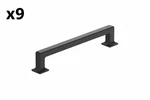 9 X Amerock Lintel 6-5/16 Inch (160MM) Center-to-center Matte Black Cabinet Pull. Fixed Price $81.17.