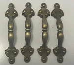 4 Vintage National Lock Brass Pulls Handles Cabinet Drawer Furniture FO-3695-001. Fixed Price $20.01.