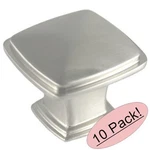 *10 Pack* Cosmas Cabinet Hardware Satin Nickel Square Knobs #4391SN. Fixed Price $24.08.