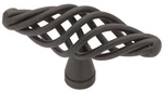 (5 Pack) 2 Inch Forged Iron Collection Oval Bird Cage Knob Flat Black. Fixed Price $19.99.