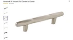 St. Vincent 5 1/16" Center Cabinet Bar Pull Satin Nickel Amerock #BP36644G10. Fixed Price $14.00.