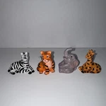 Safari Animal Cabinet Knobs Drawer Pulls, Set Of 4 Zebra Tiger Elephant Giraffe. Fixed Price $9.99.