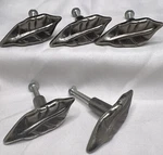 Set Of 5 Laurey Leaf Antique Pewter Silver In. Cabinet Knob 24906. Fixed Price $14.39.