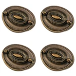Quluxe 4 Pcs Furniture Dresser Pull Antique Brass Bail Drawer Oval Drop .... Fixed Price $20.87.