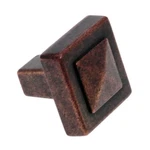 Amerock Forgings Rustic Bronze 1-1/8" Square Cabinet Knob Pull BP4429-RBZ. Fixed Price $9.24.