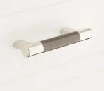 Signature Hardware Jerico 3 Cabinet Pull Polished Nickel/gunmetal 948856. Fixed Price $6.99.