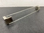 Sietto P-1201-8-SN Affinity 8" Handle Pull With White Glass Satin Nickel. Fixed Price $52.99.