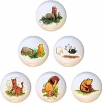 Set Of 6 Classic Winnie Pooh Ceramic Drawer Pulls Dresser Cabinet Knobs. Fixed Price $23.94.