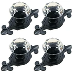 Kelier Glass Cabinet Knobs, 4 Pack Pieces, Crystal-backplate. Fixed Price $16.31.